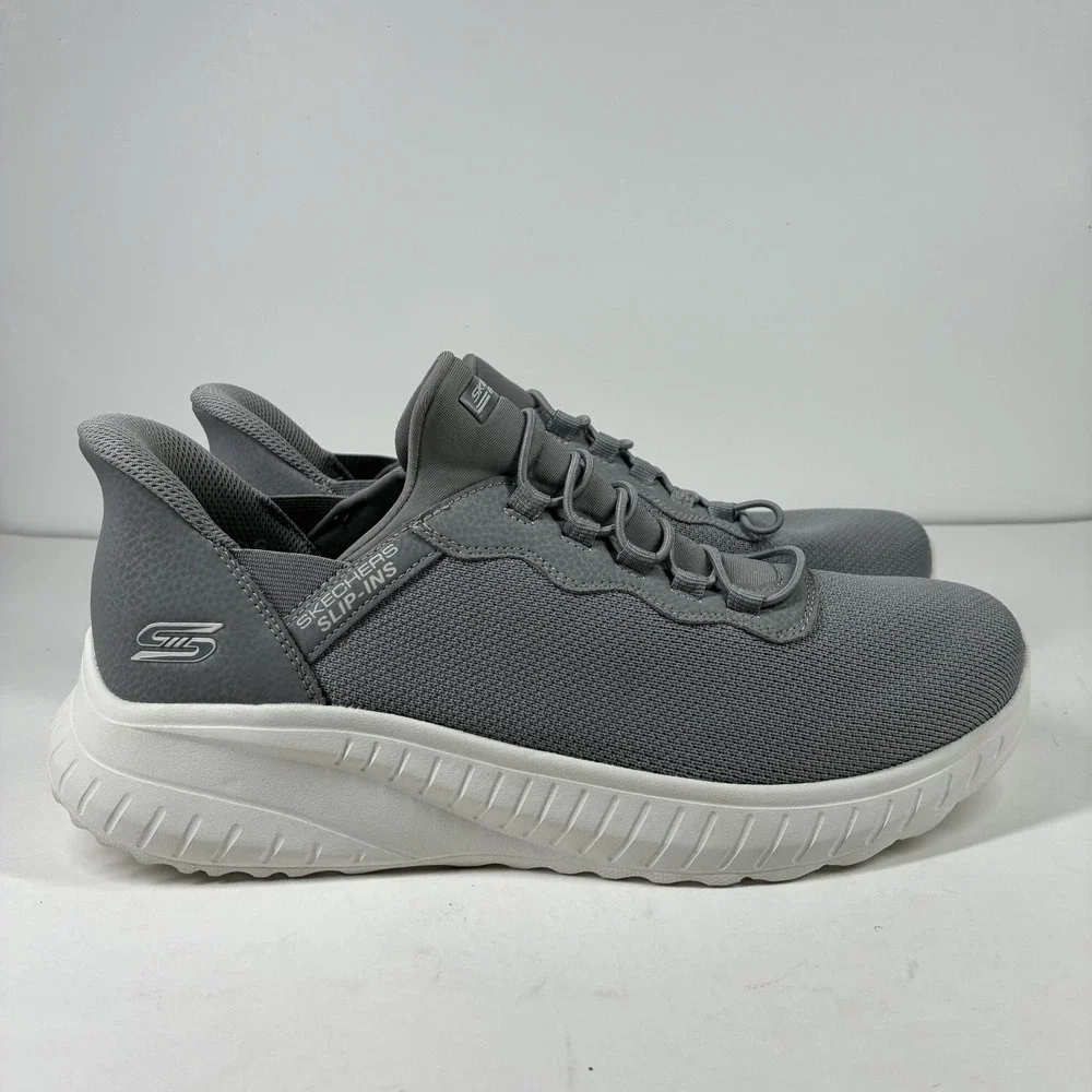 Skechers BOBS Squad Chaos Daily Hype Men's 11W Gray Hands Free Slip-Ins Sneakers